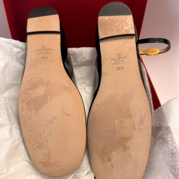 ✨ Valentino Garavani “Tango” Black Patent Flats – Brand New in Box  38.5/8.5 - Picture 11 of 13